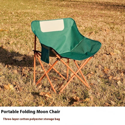 Hopfällbar campingstol med armstöd