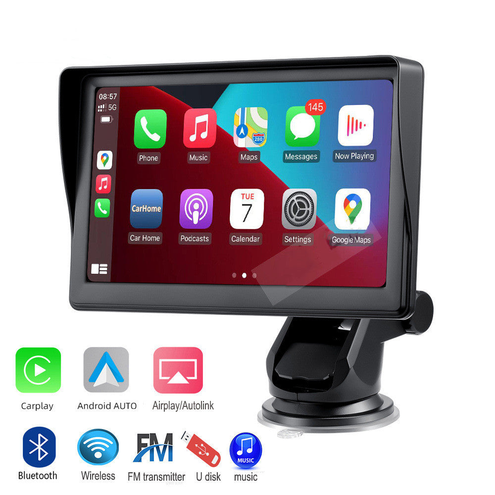7" Trådlös Carplay-skärm för Bil – IPS Pekskärm med Navigation