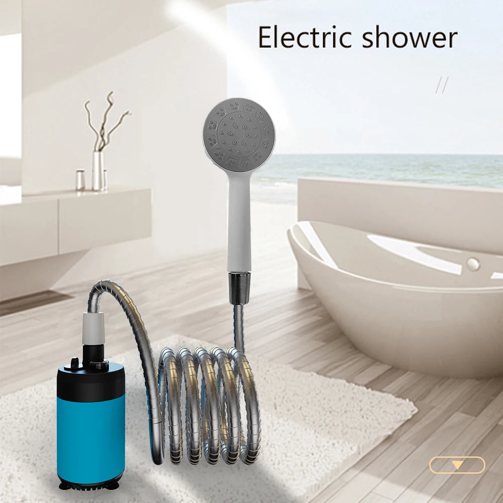 Portabel campingdusch med batteri