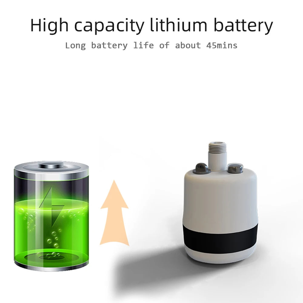 Portabel campingdusch med batteri